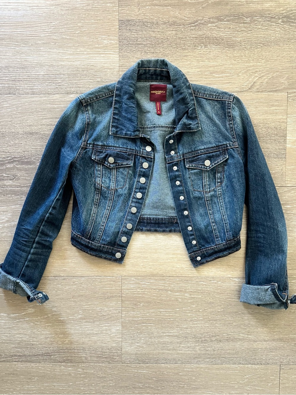 Highway Jeans Dark Blue Cropped Denim Jacket